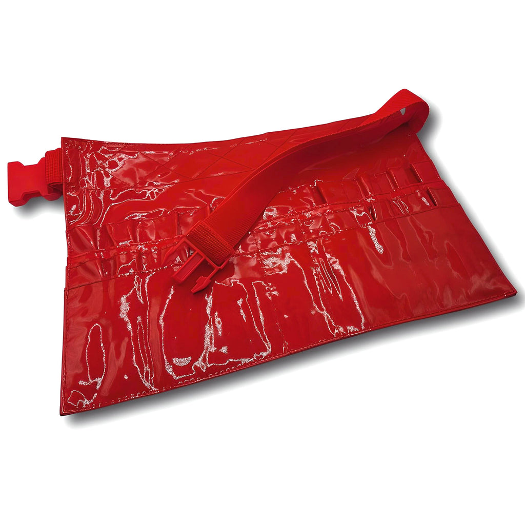 Red Patent Leather Apron A6