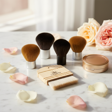 6pc Kabuki Set - Marble Vanity Lifestyle