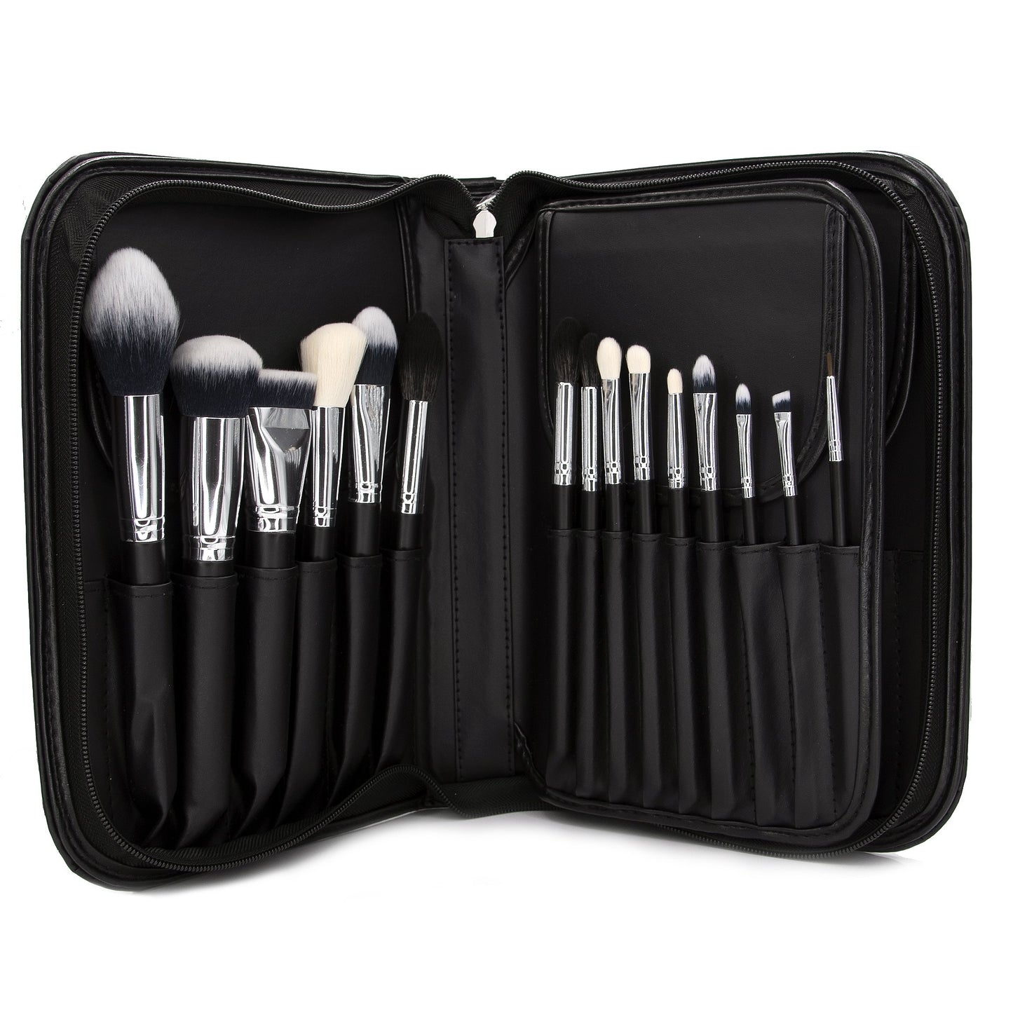 15 PC Pro Brush Set w/ Book Case 901B - Crown