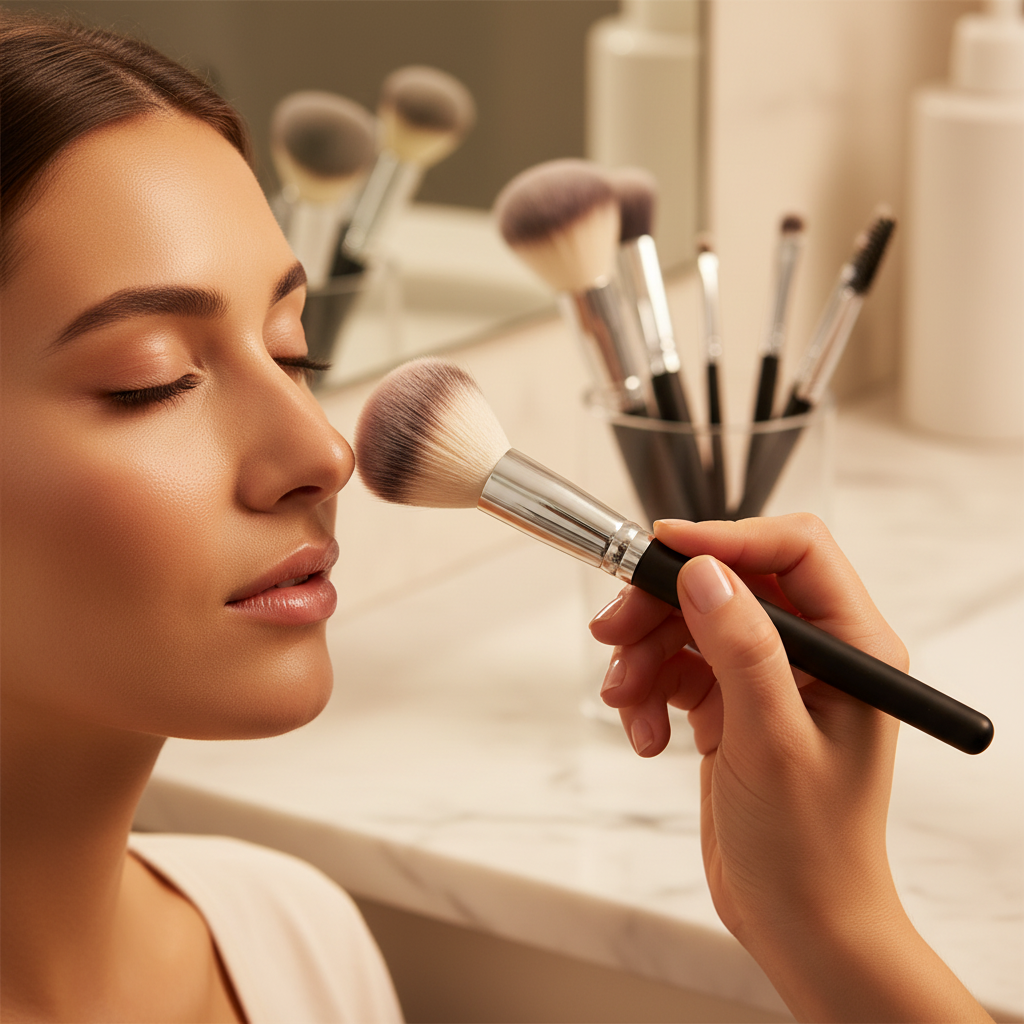 10 PC PRO SYNTHO BRUSH SET 516 application lifestyle image