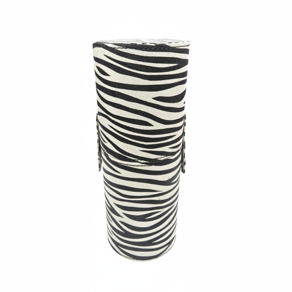 Crown Zebra print brush tube with bright clean white stripes
