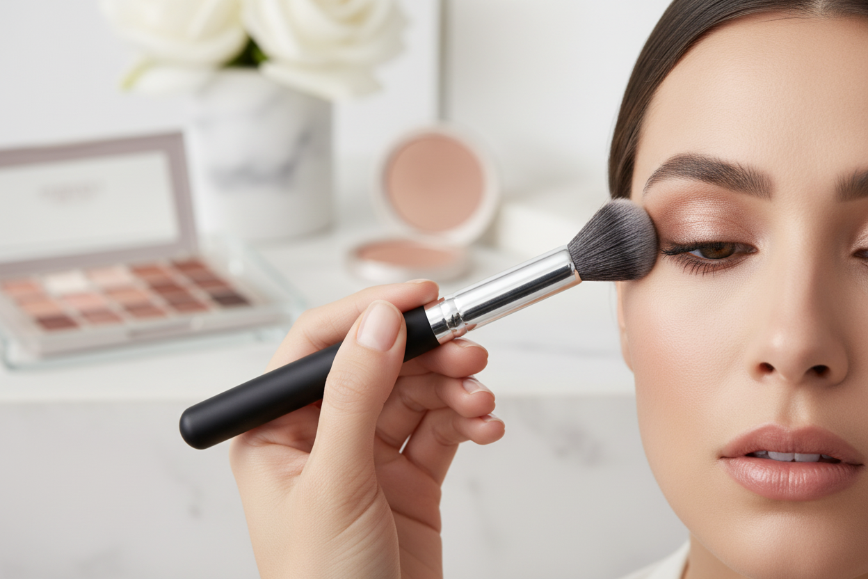 C517 Pro Precision Dome Blender Brush In Use