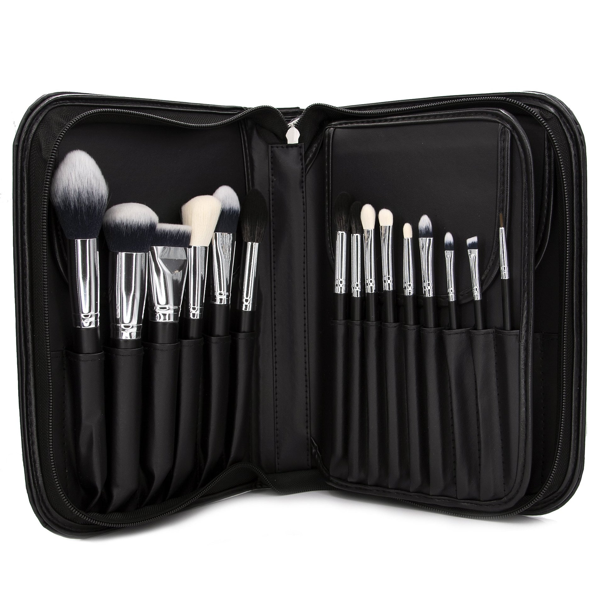 15 PC Pro Brush Set w/ Book Case 901B - Crown