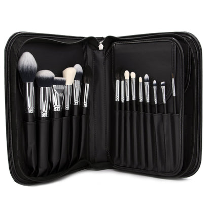 15 PC Pro Brush Set w/ Book Case 901B - Crown